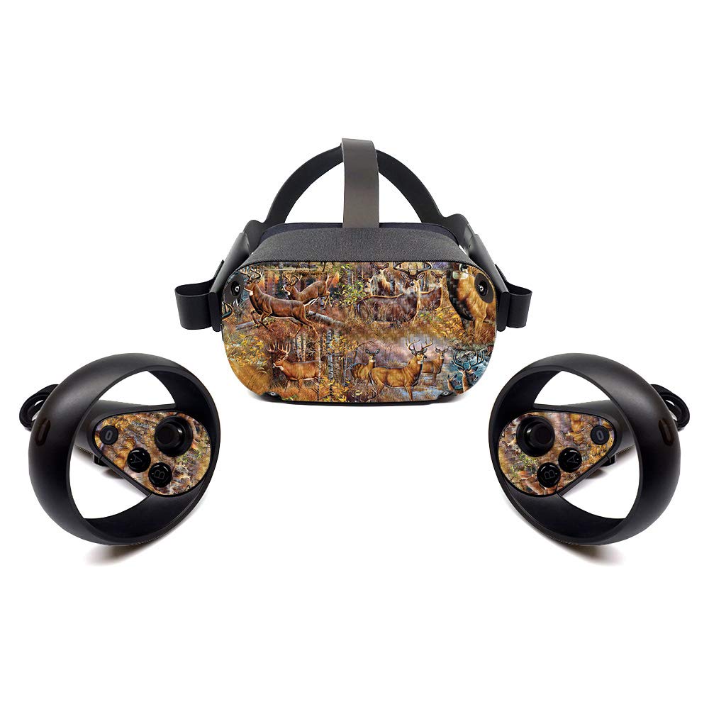 MightySkins Carbon Fiber Skin for Oculus Quest - Deer Pattern | Protective, Durable Textured Carbon Fiber Finish | Easy to Apply, Remove, and Change