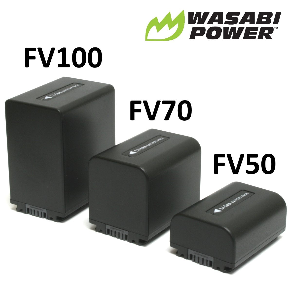 Wasabi Power Battery (2-Pack) and Charger for Sony NP-FV30, NP-FV40, NP-FV50 and Sony DCR-SR15, SR21, SR68, SR88, SX15, SX21, SX44, SX45, SX63, SX65