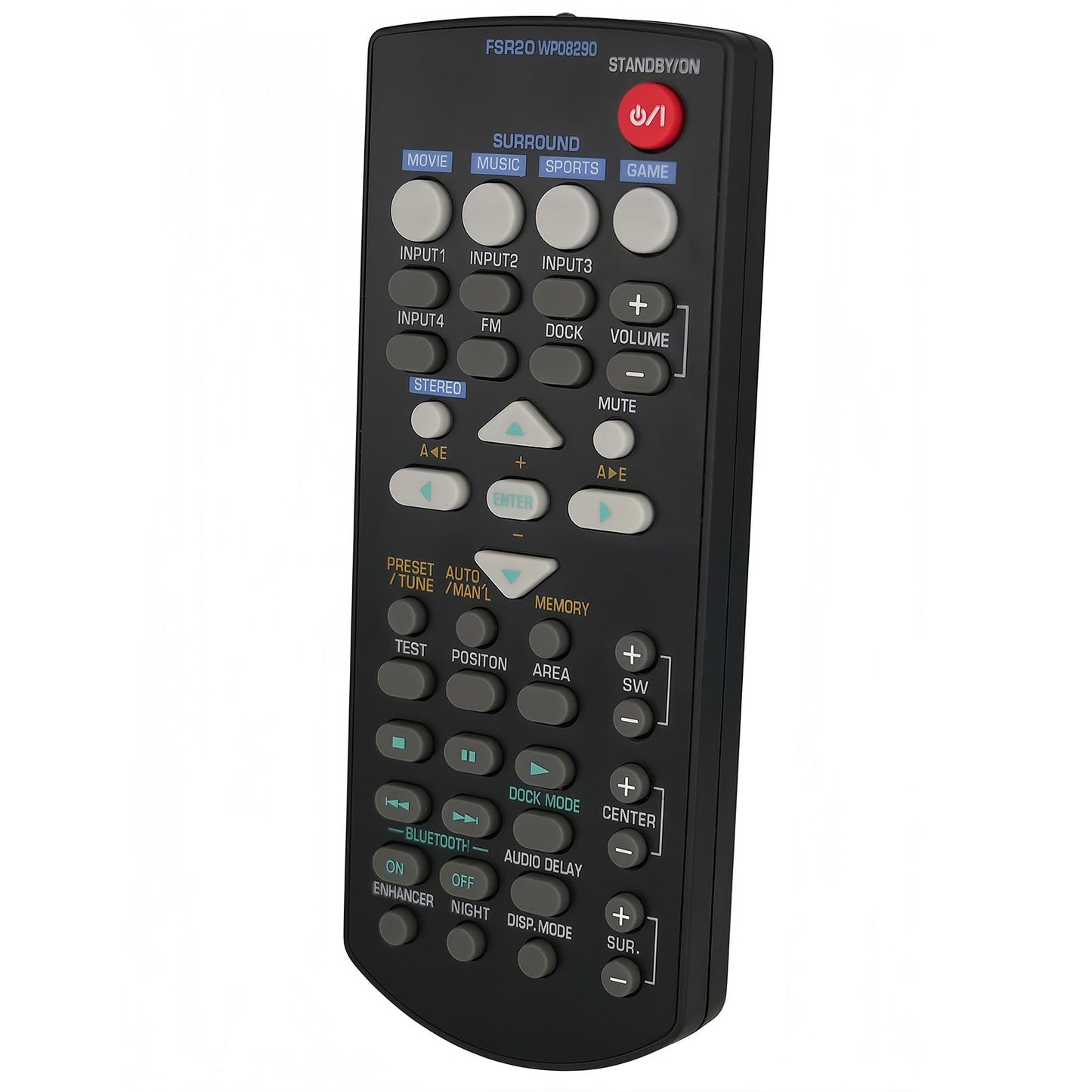 Replacement Remote Control FSR20 fit for Yamaha Home Theater AV Receiver YAS-71 YAS-71CU YAS-71SPX YAS-81 YAS-81CU YAS-81SPX WP08290