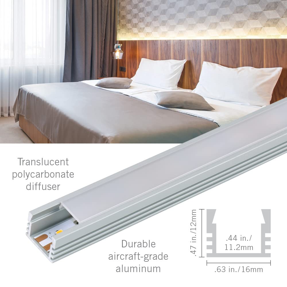 Armacost Lighting Deep Surface Mount LED Tape Light Accessory Pack - Grey, 960004