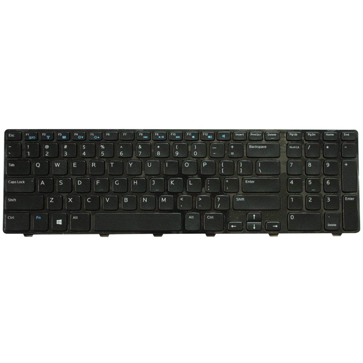 AUTENS Replacement US Keyboard for Dell Inspiron 3721 3737 5721 5737 5357 5735 M731R 17.3 Inch Laptop No Backlight