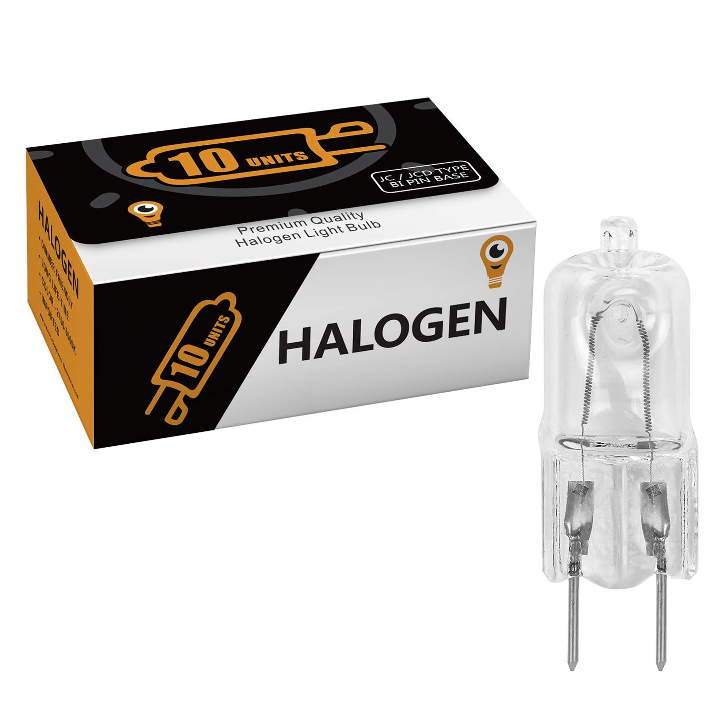 12Vmonster 10 Pack-G8 35 Watt Specialty Lighting Halogen Light Bulbs JCD Type 110v 35W T4 G8 Under Cabinet Puck Lamp Microwave Oven Stove Top Kitchen