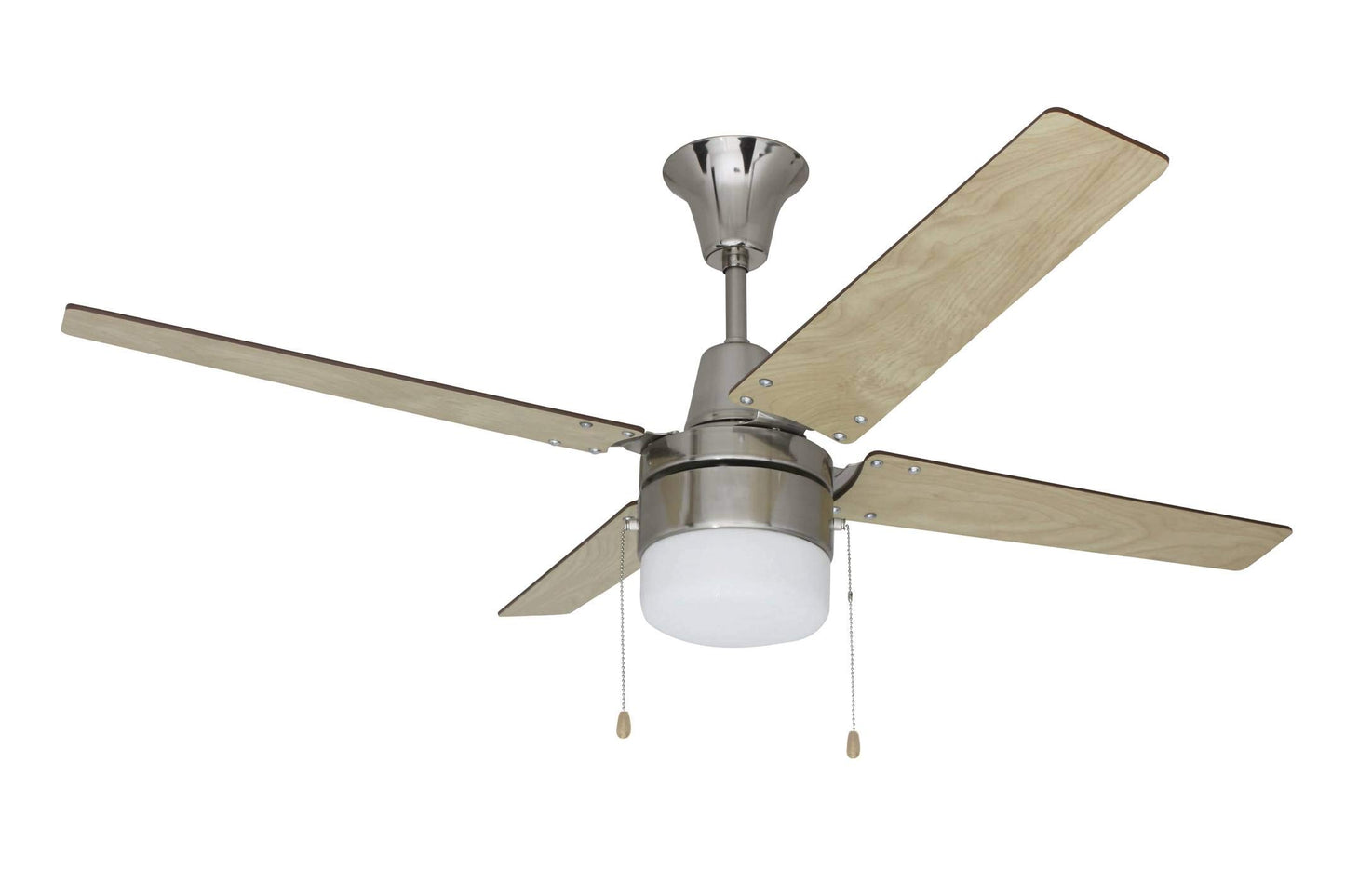 Litex Industries UBW48BC4L Wakefield Collection Ceiling Fan, Brushed Chrome