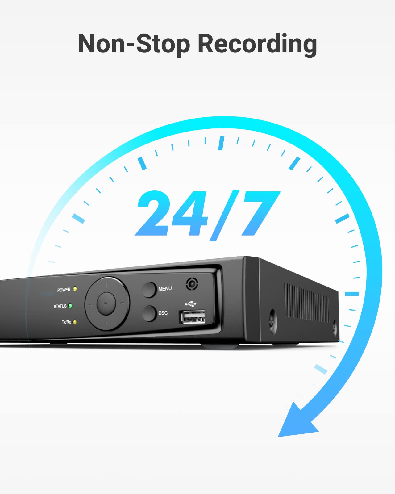 ANNKE 16 Channel NVR for Security Camera, 16CH 12MP (4096 X 3072) Network Video Recorder with 2TB Hard Drive Disk, Supports 12MP/8MP/6MP/5MP PoE IP