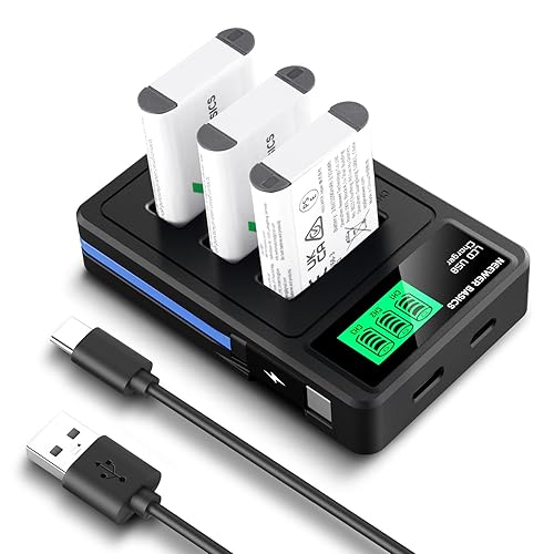 NEEWER Basics 3Pcs NP-BX1 Replacement Batteries with USB Triple Charger, 1090mAh Camera Backup Power Supply Compatible with Sony ZV1 ZV-1 II Cybershot