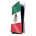 MightySkins Glossy Glitter Gaming Skin for PS5 / PlayStation 5 - Mexican Flag | Durable High-Gloss Glitter Finish | Easy to Apply and Change Style |