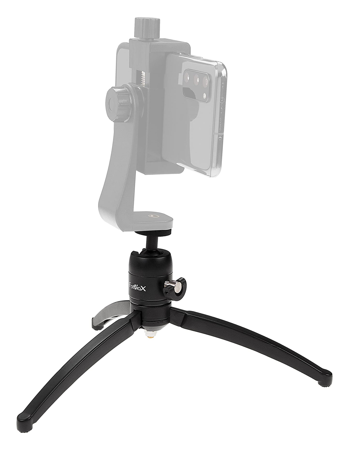 Fotodiox Pro Heavy Duty Tabletop Arched-Leg Tripod - All Metal, Foldable with Pan/Swivel Ballhead for Cameras, Monitors, LED Lights, Flashes, Mic