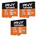 PNY 32GB Elite Class 10 U1 V10 A1 microSDHC Trail Camera Flash Memory Card - Read Up to 100MB/s, UHS-I, HD Photo & Video, Outdoor Camera, Tactile Use