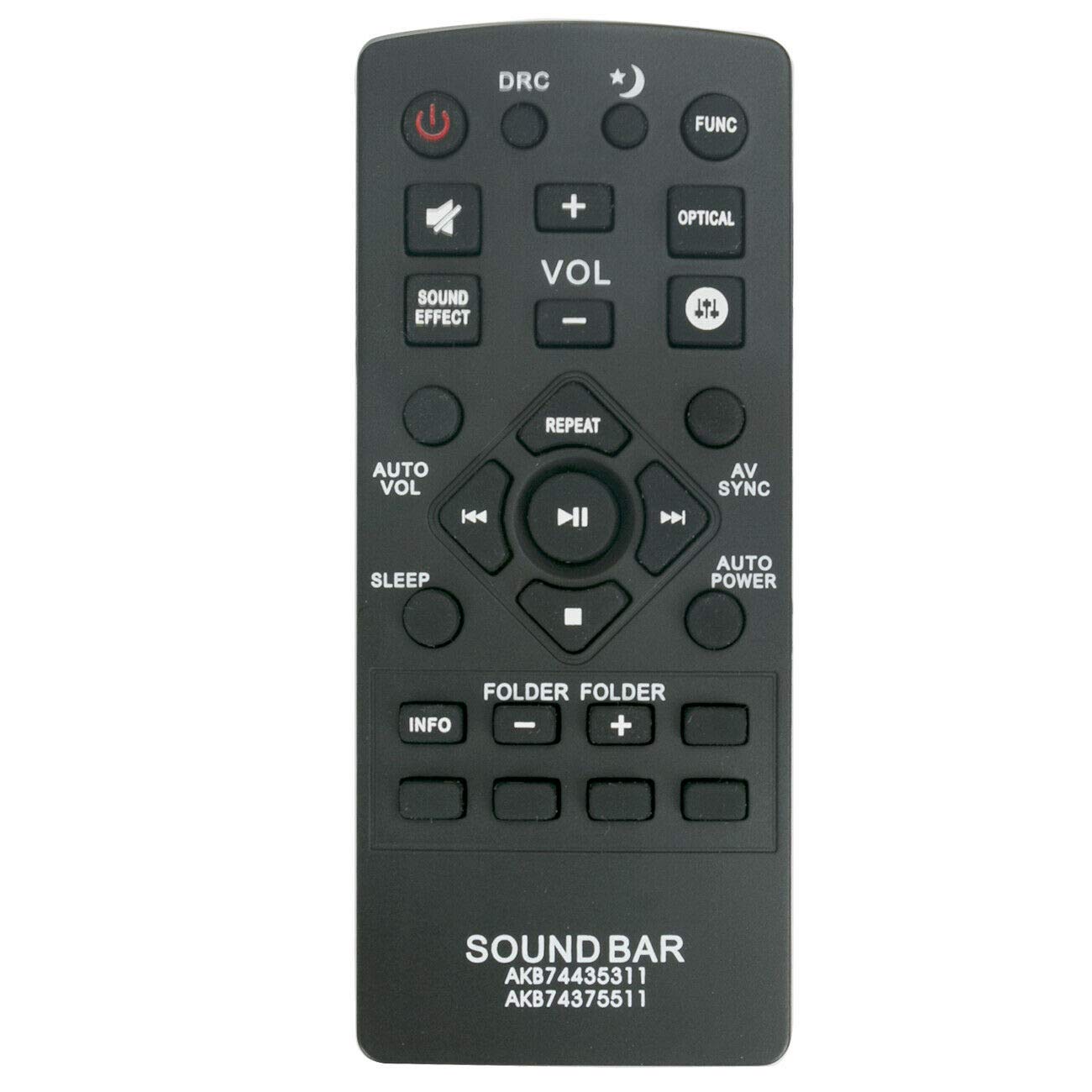 Replacement Remote Control AKB74435311 AKB74375511 for LG Soundbar LAS751M, LAS950M, LASC55, S45A1-D, S55A1-D, S55A2-D