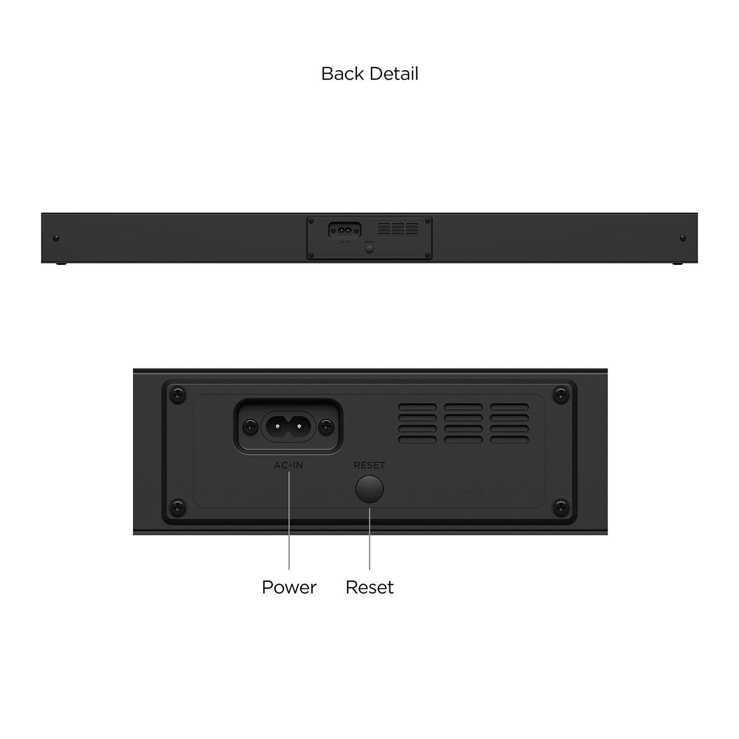 Roku TV Wireless Soundbar 2023 | Soundbar Exclusively for RokuTV with Enhanced Stereo Sound, Clear Dialogue, and Simple Wireless Setup,Black (Renewed)