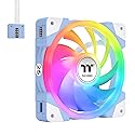 Thermaltake SWAFAN EX 12 ARGB Cooling Fan, Hydrangea Blue, 3-Fan pcak, 500~2000 RPM, Magnetic Connection, Reversable Blades, sync with MB RGB