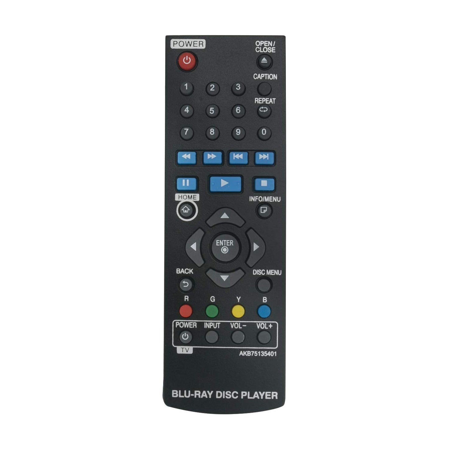 New Replace Remote Control AKB75135401 fit for LG DVD Blu-Ray Player BP300 BP335 BP340 BP350 BP145 BP155 BP165 BP240 BP250 BP255