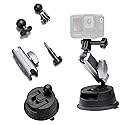 Action 6 Suction Cup Mount Bracket, for DJI Osmo Action 5 Pro, for Insta360 X3, for GoPro Hero 13 12 11/10/9 Accessories, with 1/4"-20 Standard Thread