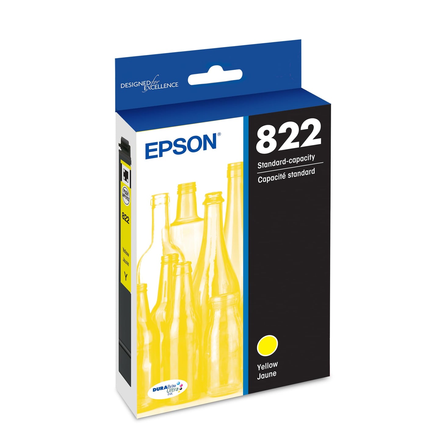 Epson 822 DURABrite Ultra Ink Standard Capacity Yellow Cartridge (T822420-S) Works with Workforce Pro WF-3820,3823, 4820, 4830, 4833, 4834