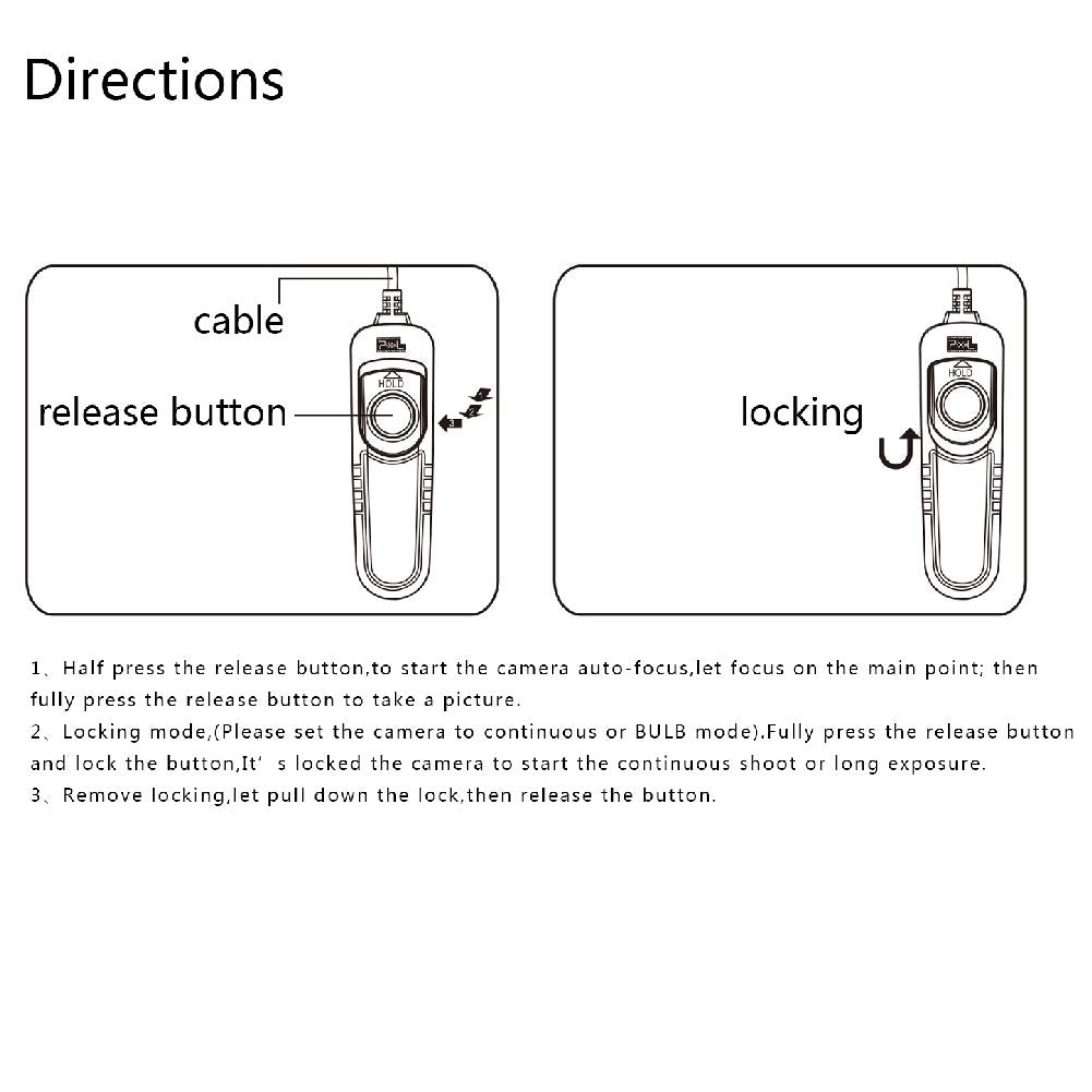 Pixel RC201 Remote Shutter Switch N3 Shutter Release Cable for Canon EOS Cameras with Screen Cleaning Cloth, Replaces Canon RS-80N3
