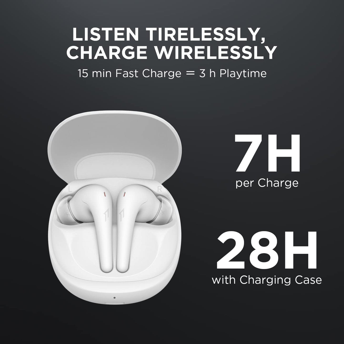 1MORE Aero Wireless Earbuds with Spatial Audio on Any Device, 42dB Adaptive Active Noise Cancellation, 10mm Driver, Customizable EQs, 6 Mics…