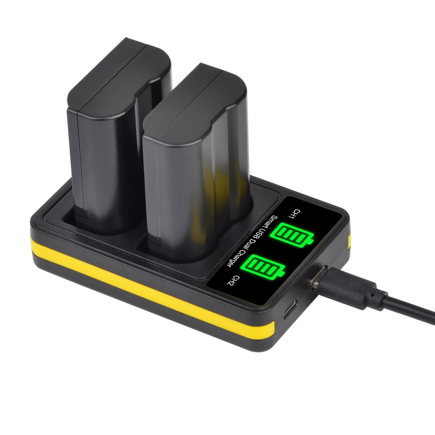 PowerTrust EN-EL15C EN-EL15 Battery and Charger Compatible with Nikon D7500, D7200, D7100, D7000, D850, D750, D500