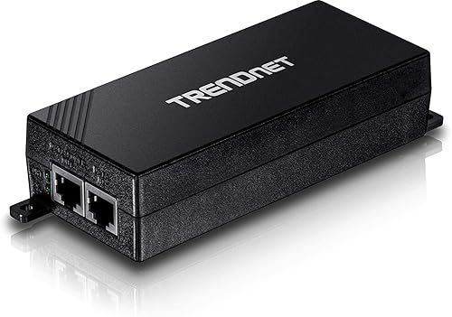 TRENDnet Gigabit Power Over Ethernet Plus Injector, PoE+ (30W) Power Network Distances Up to 100M (328 ft.), Metal Housing, Black, TPE-115GI (Pack