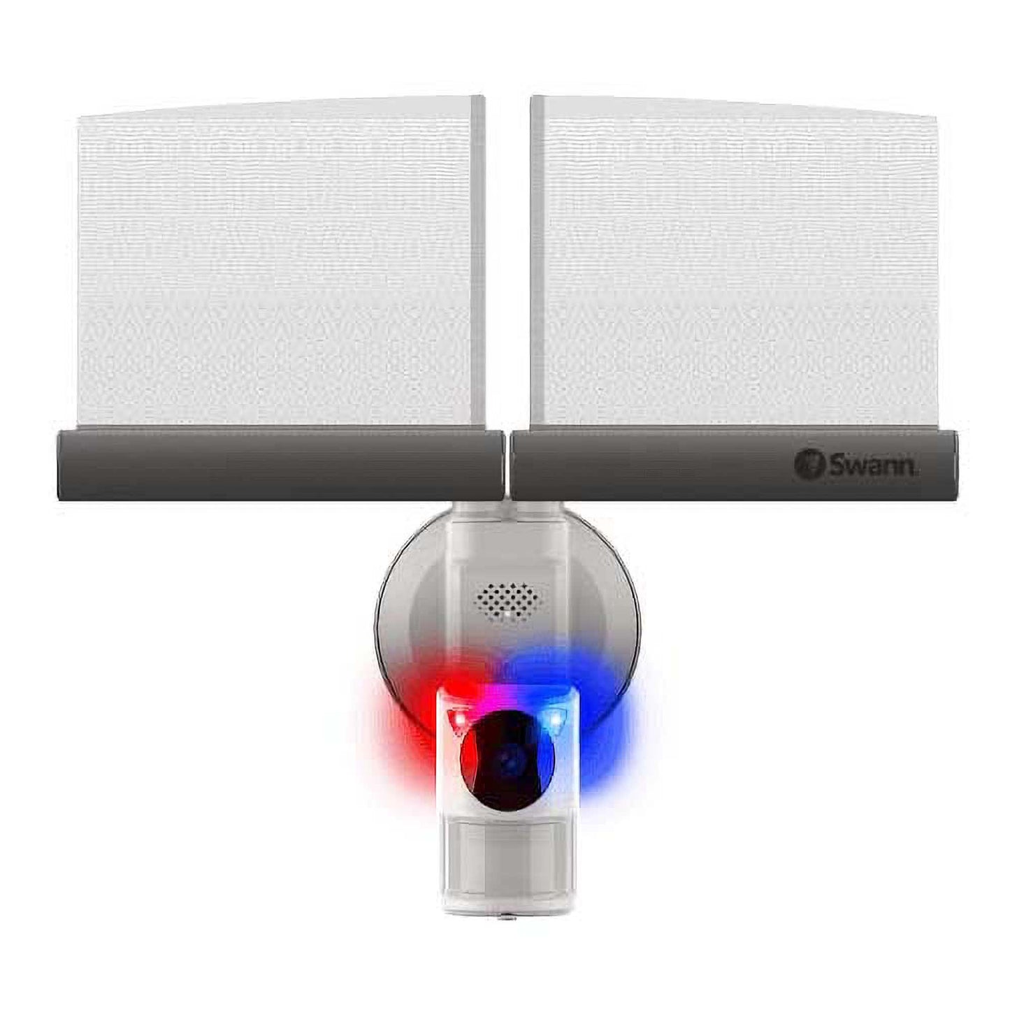 Swann Wi-Fi 1080p Waterproof Motion Activated Slimline FloodLight Camera with Night Vision, Heat Sensing, 2-Way Talk, Dimmable 2600 Lumens, Red & Blue