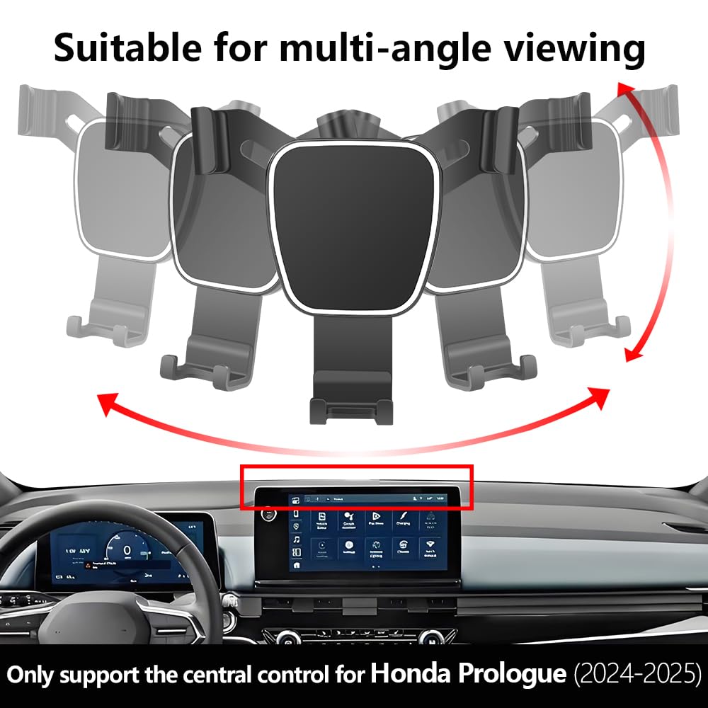 LUNQIN Car Phone Holder for Honda Prologue 2024 2025 2026 ?Acura ZDX 2024 2025 Auto Accessories Navigation Bracket Interior Screen Decoration Dash