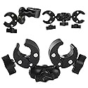 Rctiotuw Universal Sports Camera Mount, Double Clamp with 360° Magic Arm, Heavy-Duty Ball Head Mount, for GoPro,a360, Stabilizer (Small)