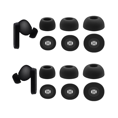 Klowcok Replacement Ear Tips for CMF Buds 2a / Buds Pro 2 / Buds 2 Plus 2025 Earbuds, Compatible with CMF Buds/Buds 2, Soft Silicone Eartips 6 Pairs