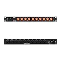ThePoEstore 10 Outlets 1U Horizontal PDU Network Rackmount Power Strip with Surge Protector, (SPD-10KA) 100-240V,15A 3600 Joules, w/10 LED Switches