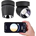 LED Ceiling Spotlight Indoor Dimmable - Tuya Smart Life 360° Adjustable 12W COB Ceiling Downlight Aluminum Hard Wired For Bedrooms Rooms Corridors