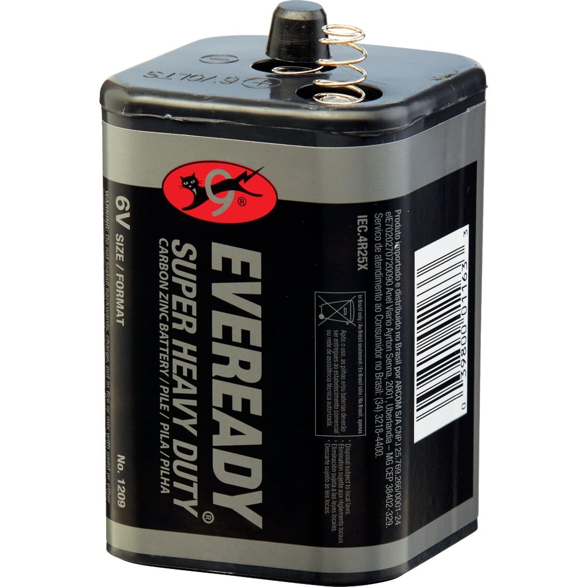 Eveready 1209 6 Volt Super Heavy Duty Lantern Battery Each