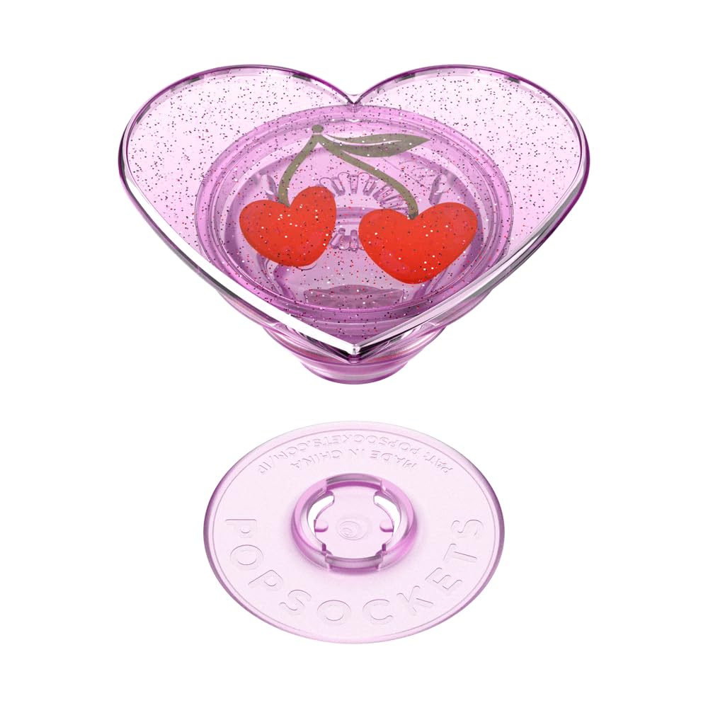PopSockets Adhesive Phone Grip, Holder, Phone Stand, Heart - Sugar Plum