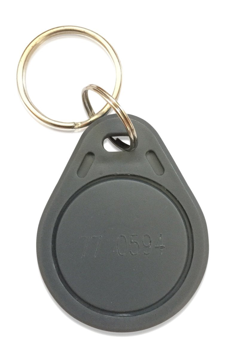 AuthorizID 10 - 26 Bit H10301 125 KHz Proximity Thin Grey Fobs Wiegand T5577 chip. Compatible with 1386 1326 7610 1586 1391 and 1346. Works