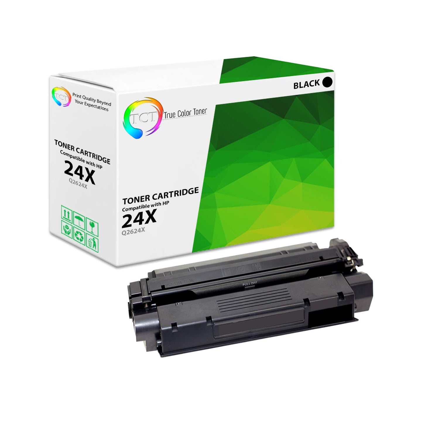 TCT 24X Toner Cartridge - Compatible Replacement for HP 24X Q2624X Black High Yield Works with HP LaserJet 1150DN 1150DTN 1150HDN Printers (4,000