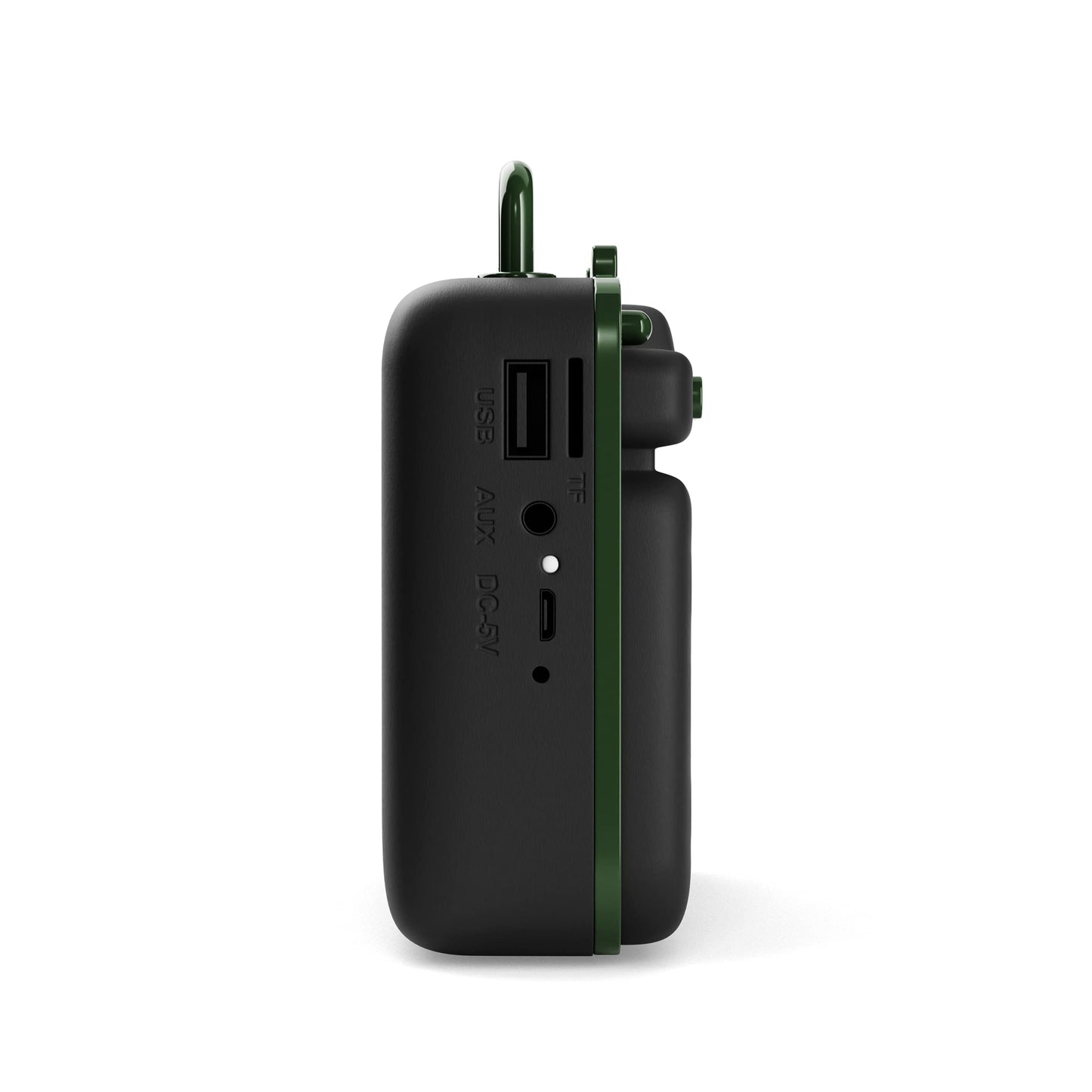 Retrobox Mini by Dolphin, Portable Bluetooth Speaker for Worksite with MP3, FM Radio, AUX | Durable & Long Lasting Battery (Military Green)