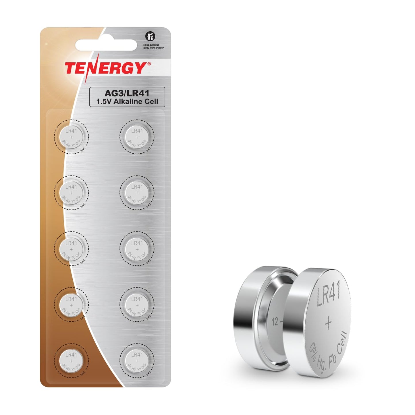 Tenergy 1.5 Volt Battery Button Cell LR41, ag3 Batteries Equivalent, Ideal for thermometers, Watches, Laser Pointers, Small Toys, Portable…