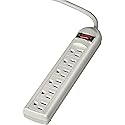 Fellowes 6-Outlet Office/Home Power Strip, 6 Foot Cord - Wall Mountable (99028)