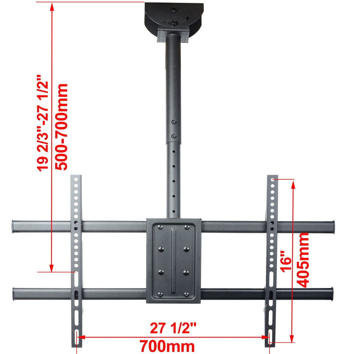 VideoSecu TV Ceiling Mount for Most 37-75 Inches LCD LED Plasma Flat Panel Display, Some LED TV up to 75 inch with VESA from 100x100 to 700x400mm
