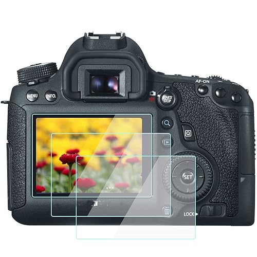 WH1916 6D Screen Protector Compatible for Canon EOS 6D Camera, 9H Tempered Glass Anti-Scratch Anti-Bubble Anti-Dust (3 Pack)
