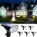 6 Pack Solar Spot Lights Outdoor Waterproof, 20 LEDs Bright Landscape Spotlights Dusk to Dawn, Cool White Adjustable Uplights for Yard Tree House
