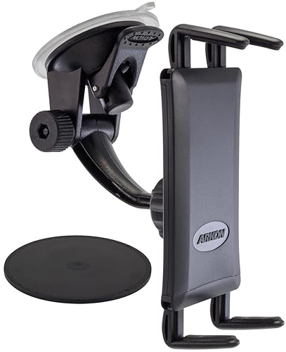 ARKON Mounts Windshield and Dash Suction Car Mount Holder | Secure Phone & Small Tablet Holder | Firm Windshield Suction | Compatible with iPhone