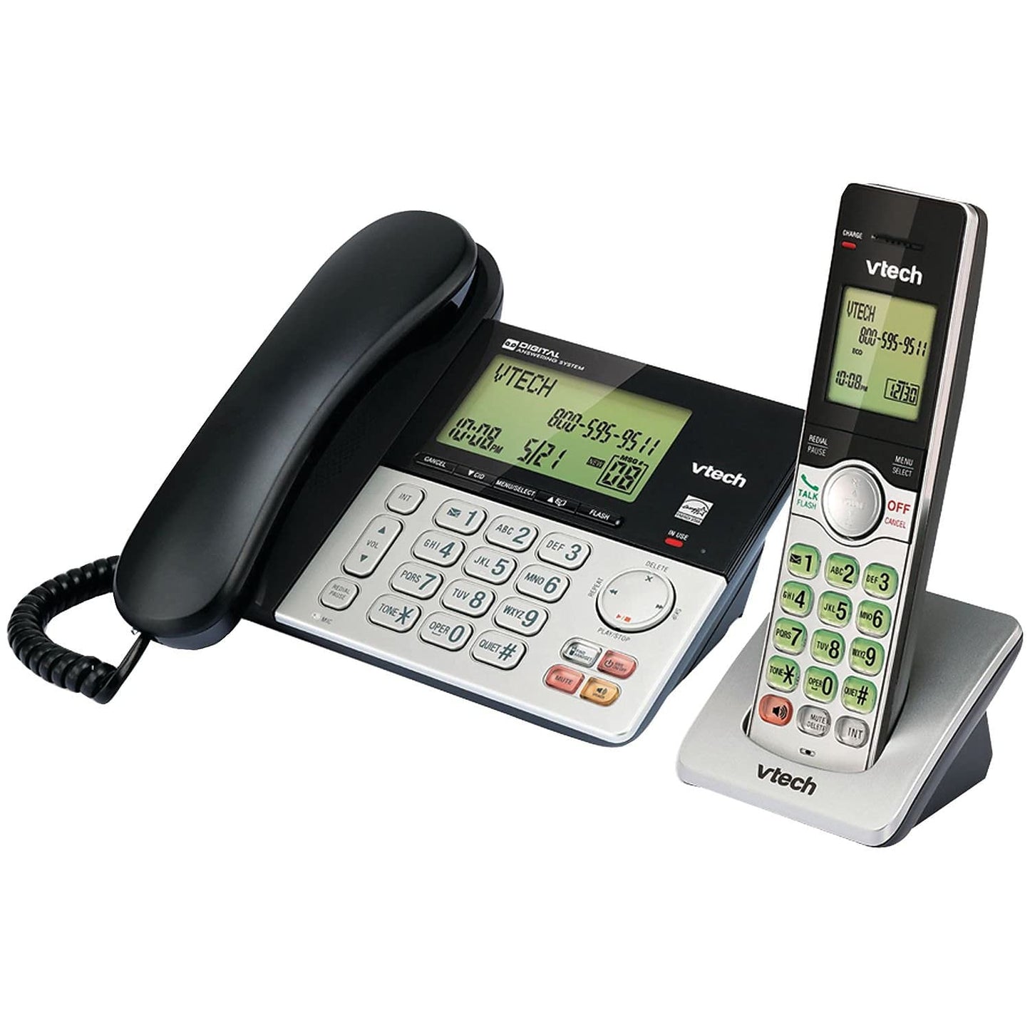 VTECS6949 - VTECH VTCS6949 Corded Cordless 2-Handset Telephone System with Dual Caller ID