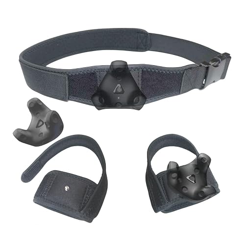 Jadery VR Tracker Straps Waist+Feets 3 in1(New Model for 2024), for Vive Tracker, Ultimate Tracker, Tundra Tracker -Full Body Tracking Belt in VR