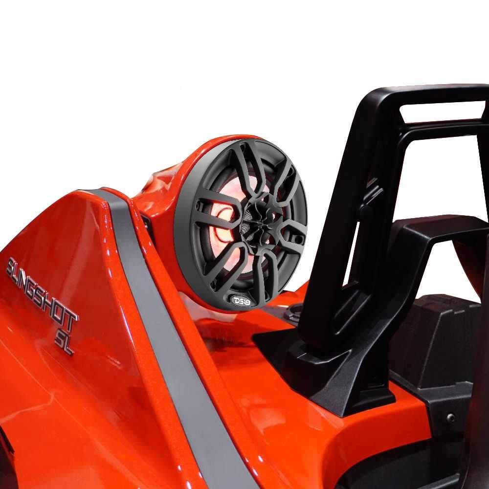 DS18 NXL-JS6/WH White Flat Mount Speaker POD Universal Enclosure 6.5" - for All Elements Jet SKI, Marine, Jeep & UTV/ATV - Pair (NO Speaker)