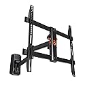 ECHOGEAR SwiftStud Swivel Full Motion TV Wall Mount for TVs Up to 60" - Smooth Extention, Tilt - Wall Template for Easy Install On 1 Stud - Level