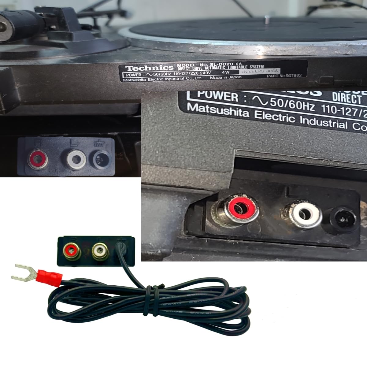 KOOKFJLLZ Turntable Ground Wire for Technics - 5ft Eliminate Turntable Hum & Buzz Grounding Cable (2-Pack) - Compatible with SL-BD10, SL-BD35