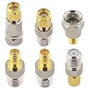 Boobrie F to SMA/RP-SMA Kit 6 Pack F Type to SMA and RP SMA Set SMA to RG6 Adapter Female to Female Coaxial Connector Female to Male Coax Adapter