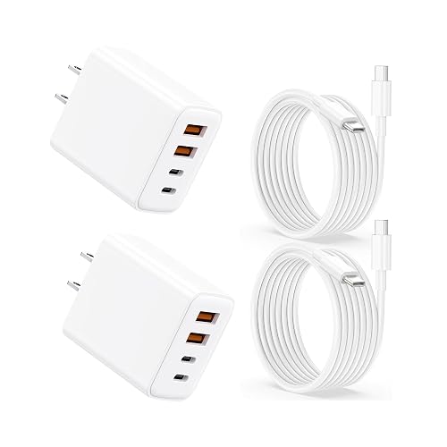 USB c Charger,wall Charging Adapter,USB Charger Block Multiple Ports with C to C Cables for iPhone 16/16 Plus/16 Pro/16 Pro Max/iPhone 15/15 Plus/15