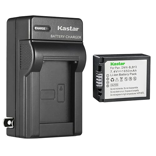 Kastar 1-Pack Battery and AC Wall Charger Replacement for Panasonic DMW-BLB13, DMW-BLB13E, DMW-BLB13GK, DMW-BLB13PP Battery, DE-A49, DE-A49A, DE-A49B