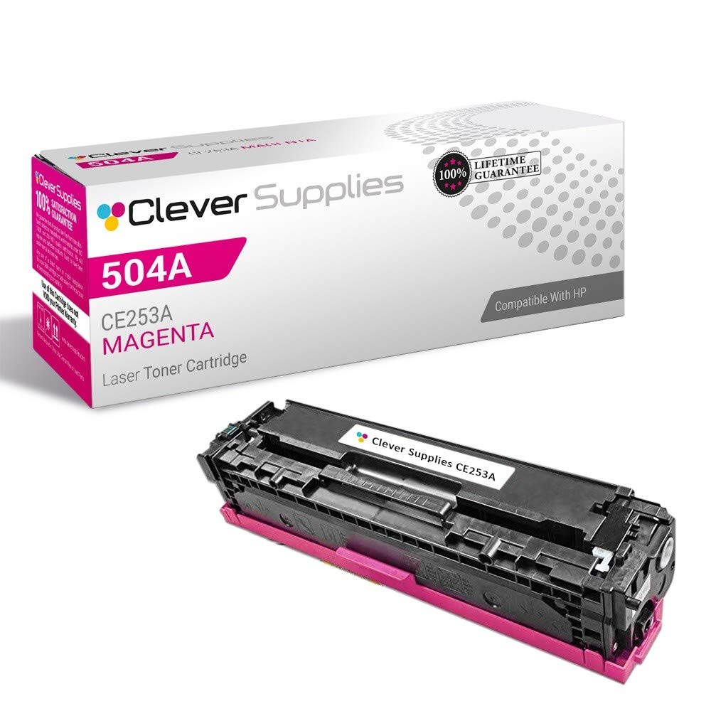 CS Replacement Toner Cartridge Compatible with HP CP3525x CE253A Magenta 504A Color CM3530 CM3530FS CP3525 CP3525N CP3525DN CP3525X CP3520 CM3530FS