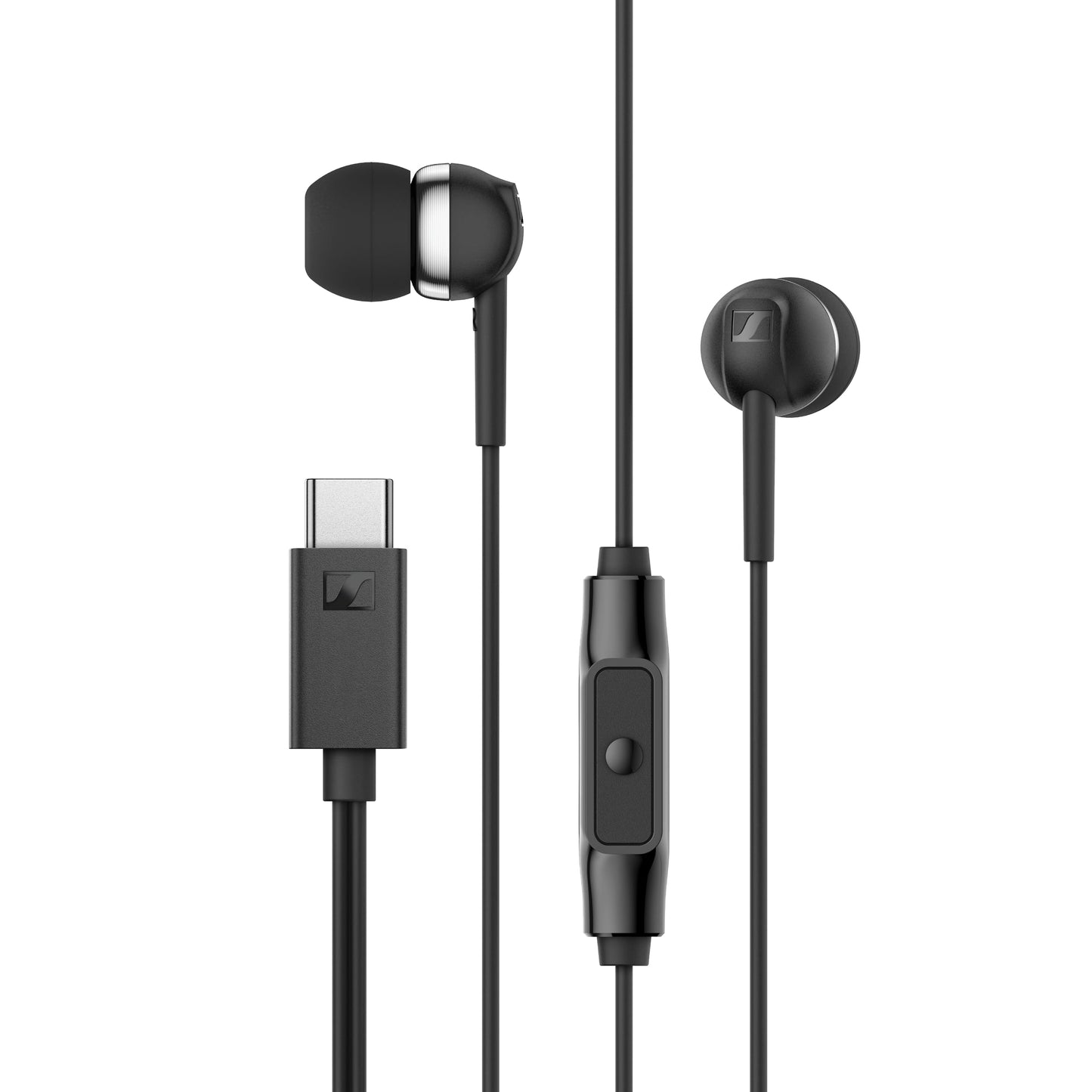 Sennheiser CX 80U in-Ear Headphones with in-line One-Button Smart Remote - Black