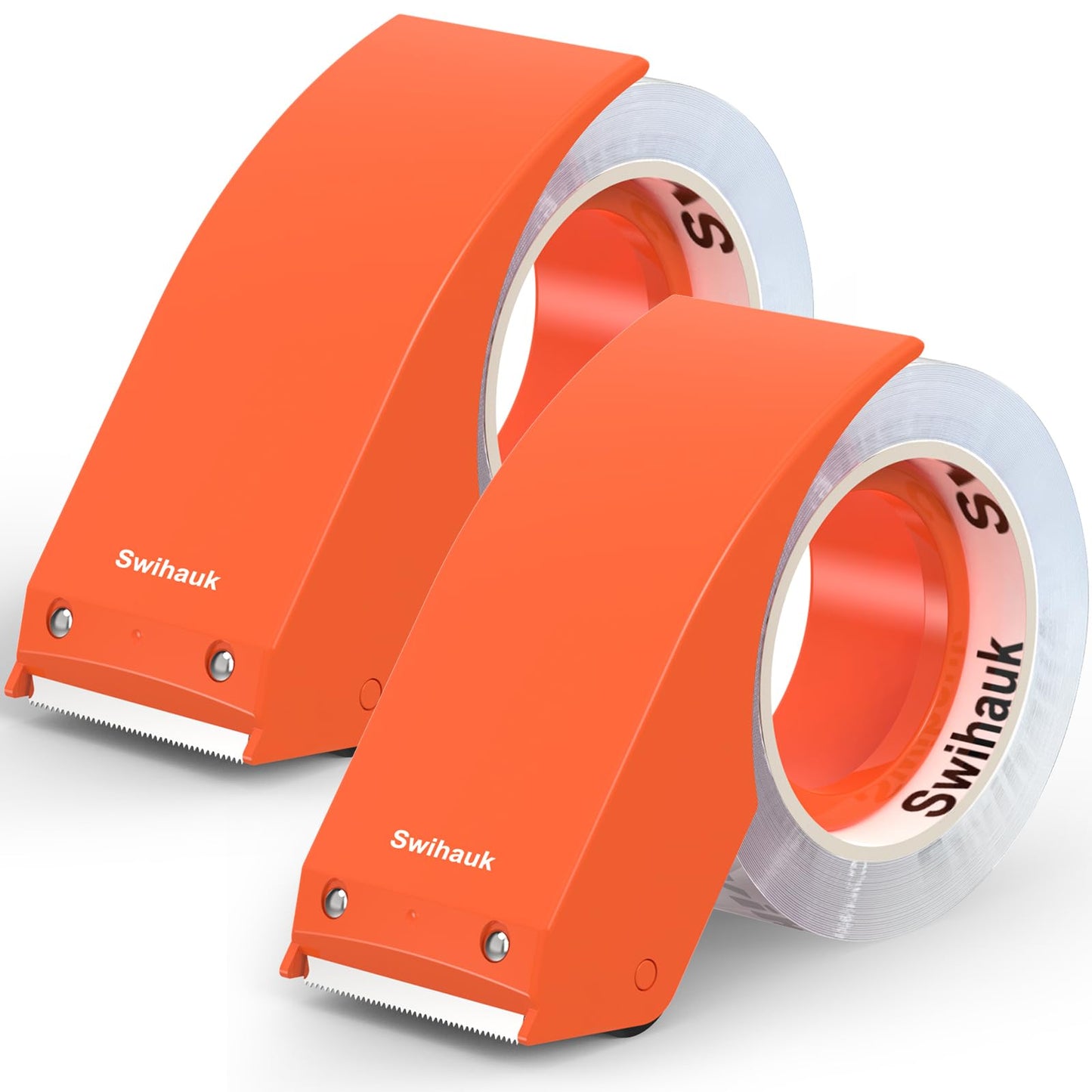 Swihauk 1.88 in x 66.6 YDs Heavy Duty Packing Tape with Dispenser, Strong & Durable Shipping Tape, Packaging Tape, Clear Package Tape for Shipping